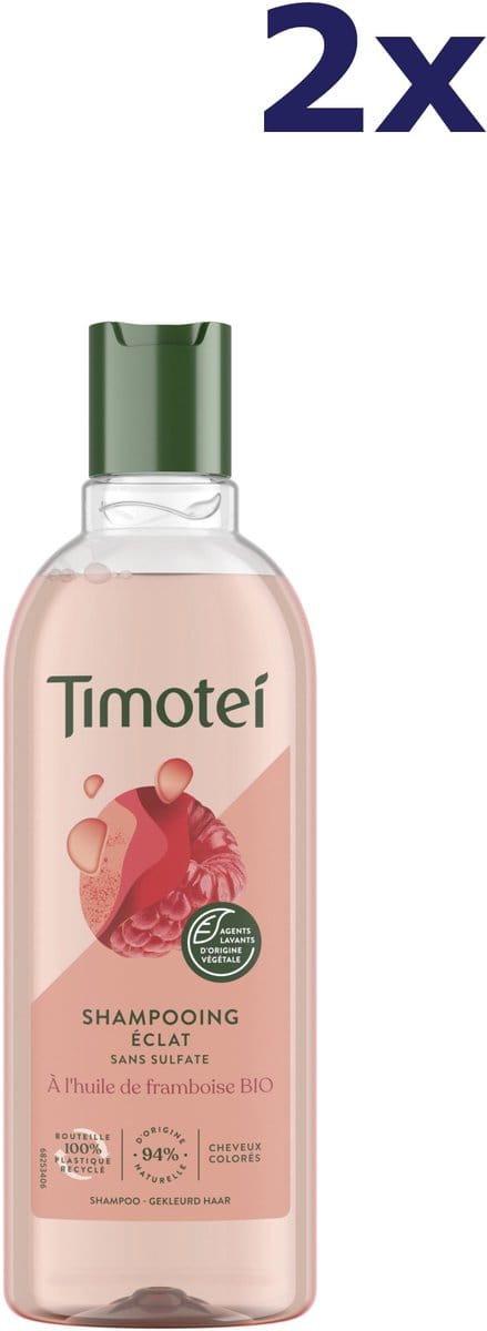 2x Timotei Frambozenolie shampoo voor gekleurd haar 300ml