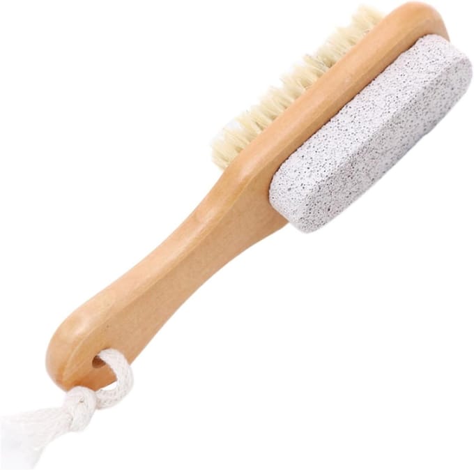 Puimsteen Voetvijl - Voet Scrub - Voetverzorging - Ergonomisch Ontwerp - 18 cm - Grijs
