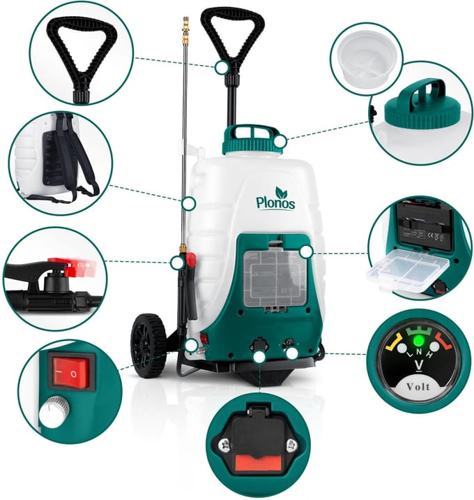 Plonos PL-601 accuspuit met trolley