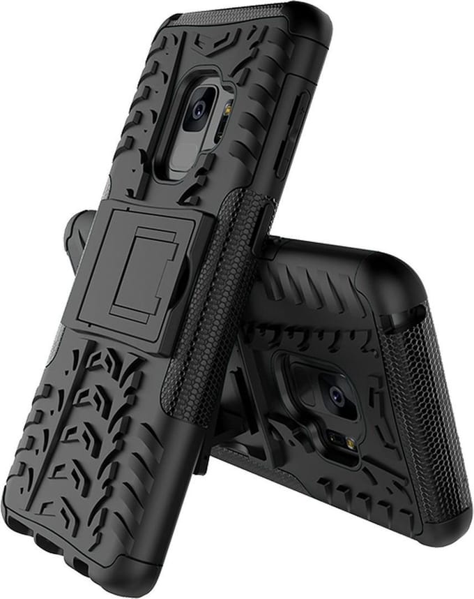 Dazzler S9-102, Case voor Galaxy S9, schokabsorberend, uitsparingen voor warmte, zwart