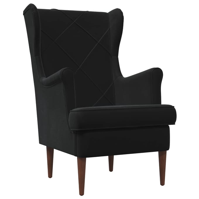 vidaXL - Fauteuil - Zwart - Fluweel