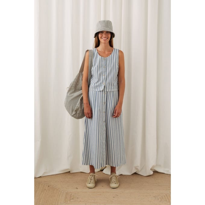 TWOTHIRDS Reyneke Skirt Sailor Stripes Größe: S | Maxiröcke Outlet | Damen