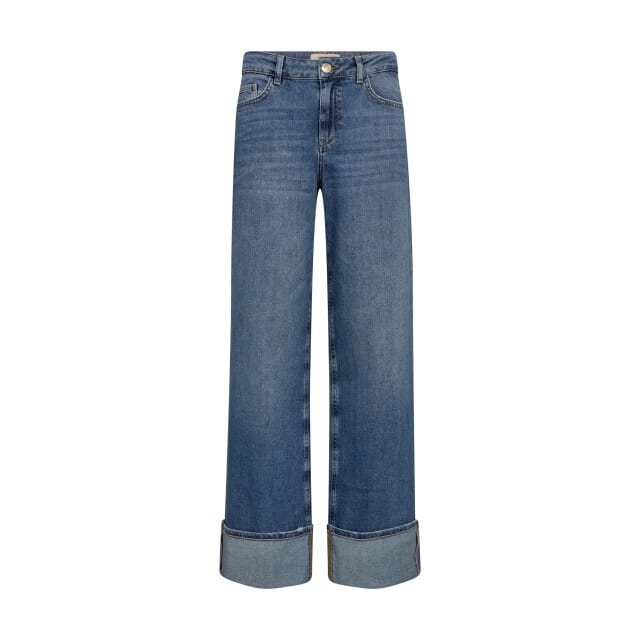 Mos Mosh 178360 493 mosmosh mmdara turn-up jeans mid blue