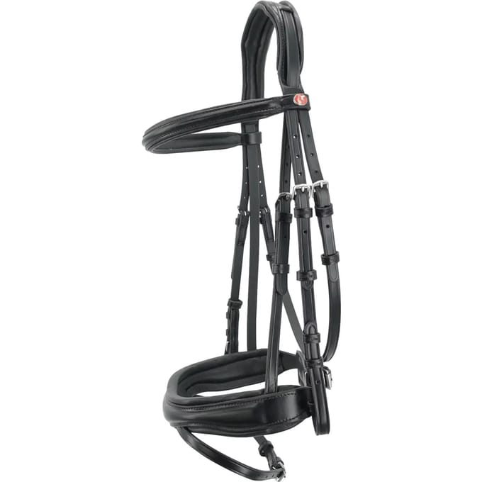 Hoofdstel Kieffer Perseus with leather browband Flash Nosebd.A.Chin Pad