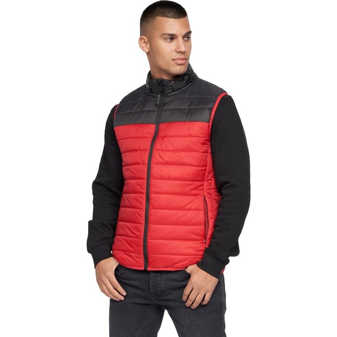 Crosshatch Heren Presnell Hoog Hals Gilet (Rood)