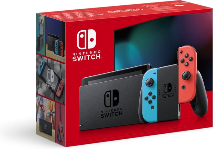 Nintendo Switch With Joy-Con - Neon Blue and Neon Red
