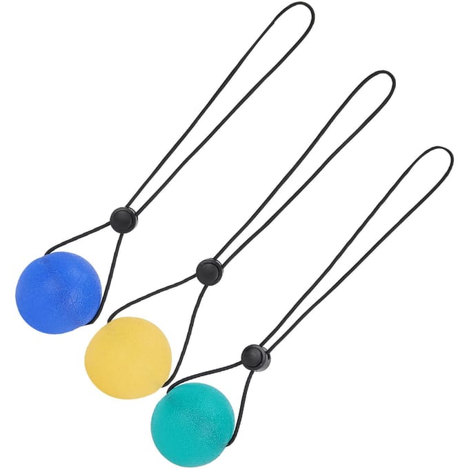 3 stuks Ronde Handgreepbal Hoge Sterkte Handpols Sterkte Training Massagebal black