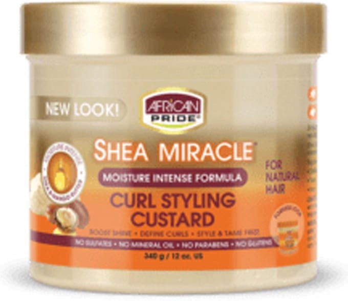 AFRICAN PRIDE - SHEA BUTTER MIRACLE - CURL STYLING CUSTARD 12OZ
