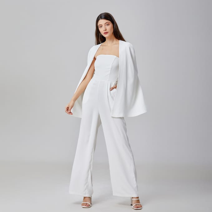 Minimalistische bustier jumpsuit