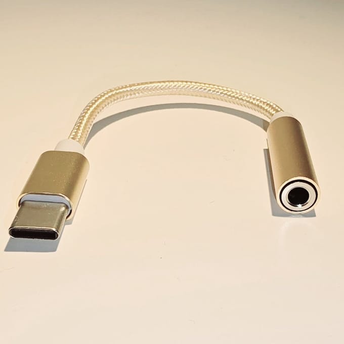 Type-C USB-C naar 3.5 mm headset adapter AUX Audio Jack Goud - Niet geschikt voor Apple