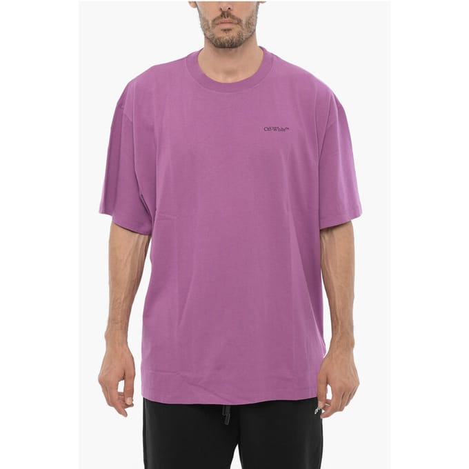 Effen T-shirt met ronde hals in violet