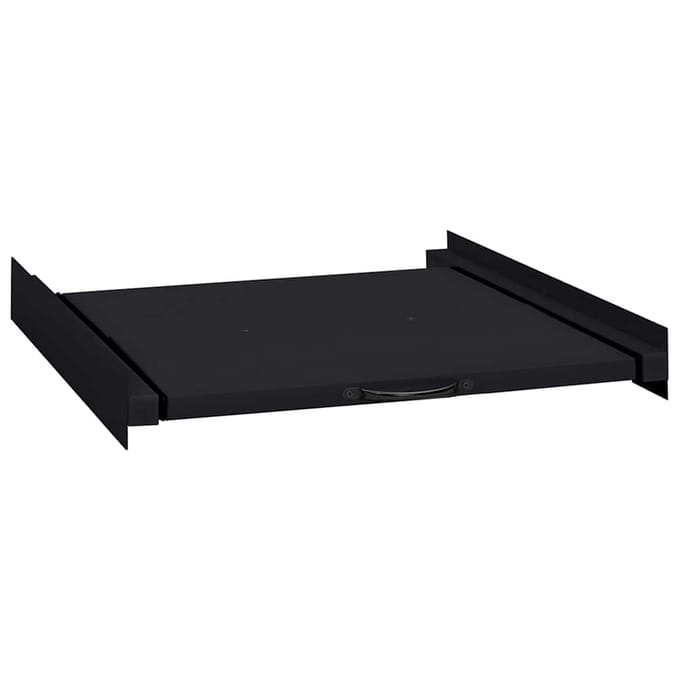 vidaXL - Tussenplank - voor - Wasmachine - Zwart - 60 - x - 60 - x - 8 - cm - Staal