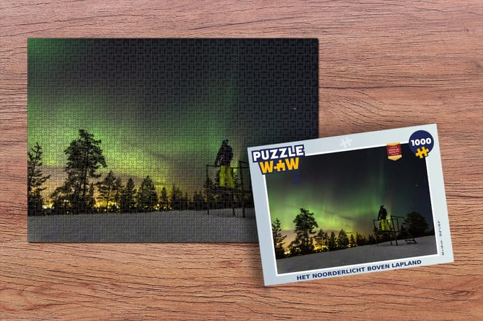 Puzzel Het noorderlicht boven Lapland - Legpuzzel - Puzzel 1000 stukjes volwassenen