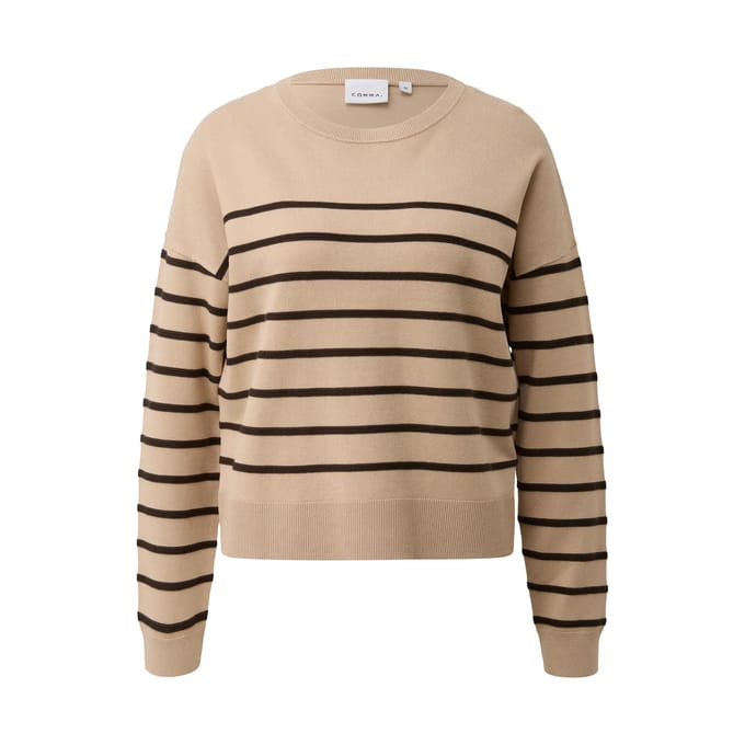 Pull gemêleerd gestreept dames COMMA