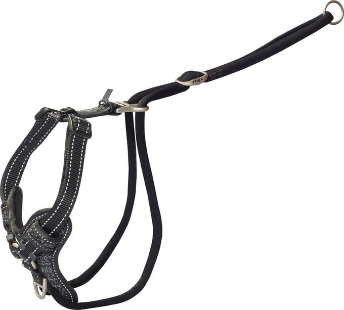 Rogz Utility Stop Pull Tuig Zwart - Hondenharnas - L 45-75x2.0 Cm