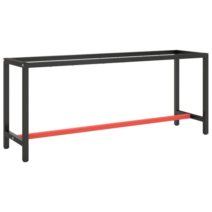 vidaXL - Werkbankframe - 190x50x79 - cm - metaal - matzwart - en - matrood
