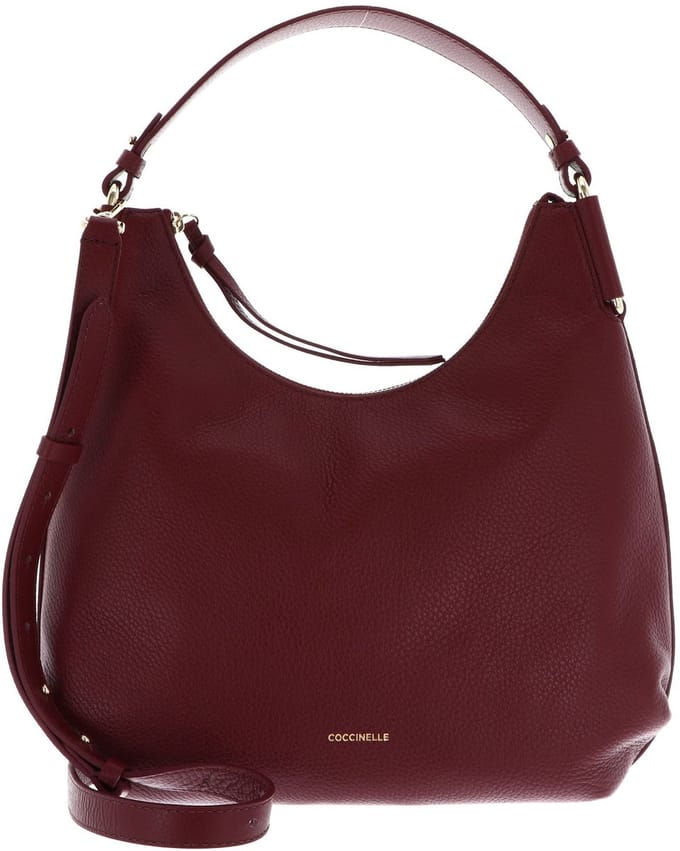 COCCINELLE Leren schoudertas Rebekka Handbag Grained Leather Ribes (rood)paars