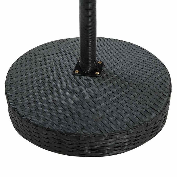vidaXL - Tuintafel - 60,5x106 - cm - poly - rattan - zwart