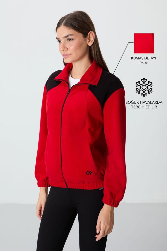 Oversized Kleurblok Half-Zip Sweatshirt