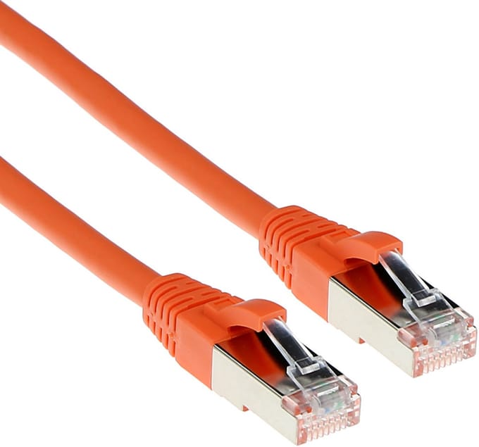 ACT Oranje 20,00 meter SFTP CAT6A patchkabel snagless met RJ45 connectoren FB2120