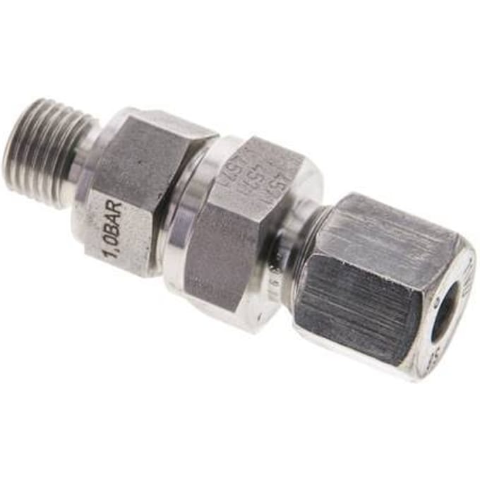 8S (M16x1.5) & G1/4'' Regeling-Uit RVS Terugslagklep Snijring Buitendraad 1-400 bar ISO 8434-1