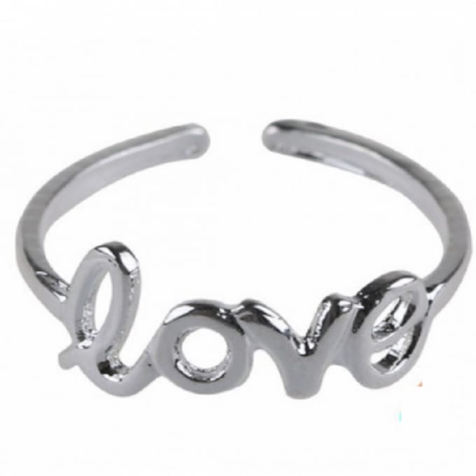 Teenring LOVE verstelbaar - Charme Bijoux