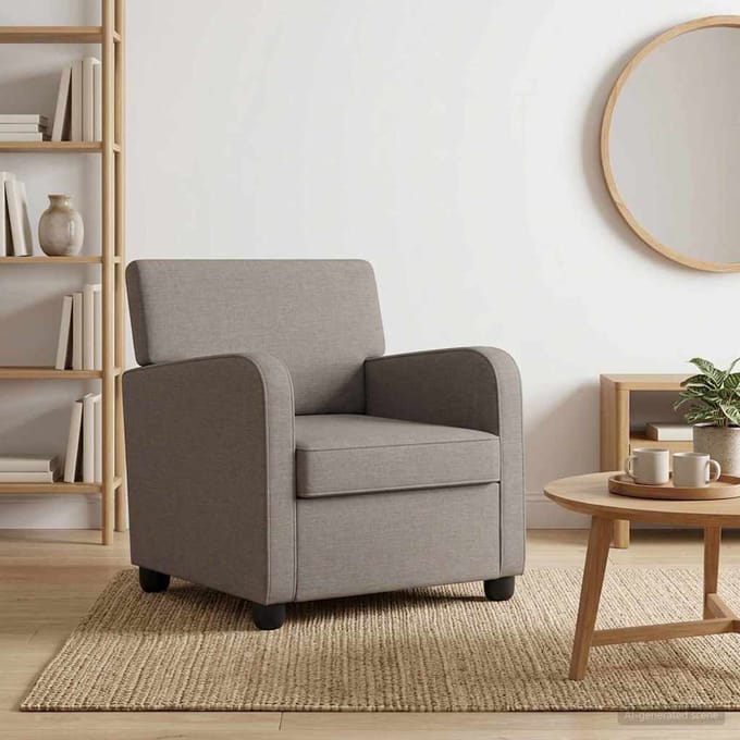 vidaXL - Fauteuil - Taupe - Stof