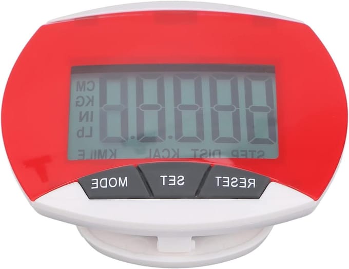 Stappenteller - Activiteitentracker - Fitness Doelen - Automatische Uitschakeling - Compact Ontwerp - Rood