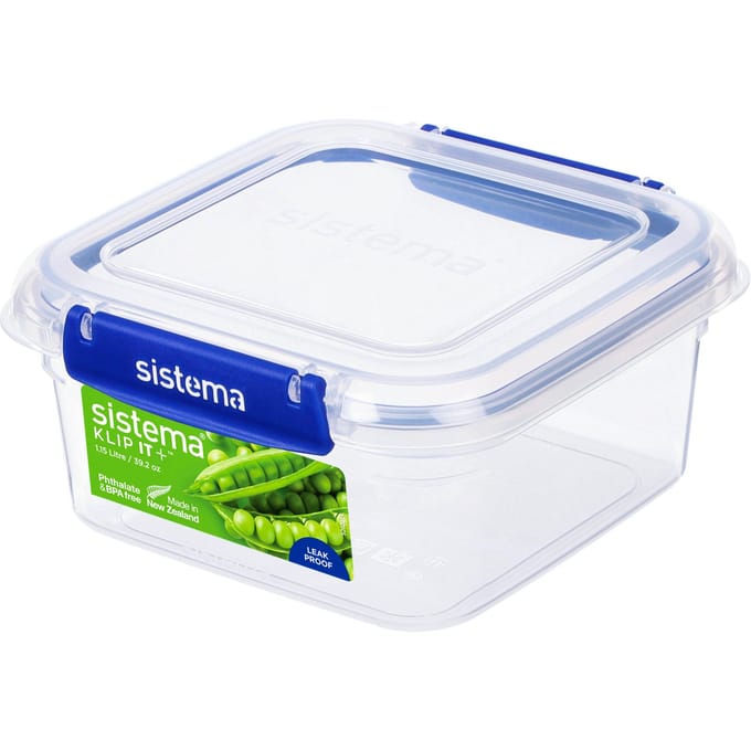Sistema Klip It + - Vershouddoos - Voorraaddoos - Vierkant - 1.15L