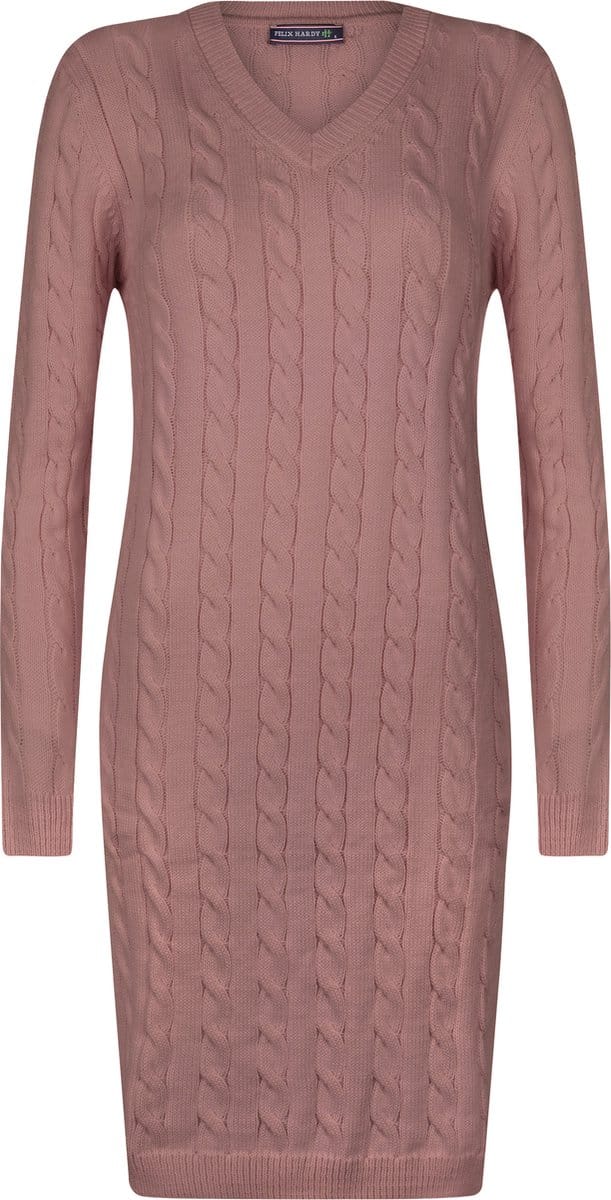 Felix Hardy Gebreide Trui Jurk V-Hals V Dames Rosa - M