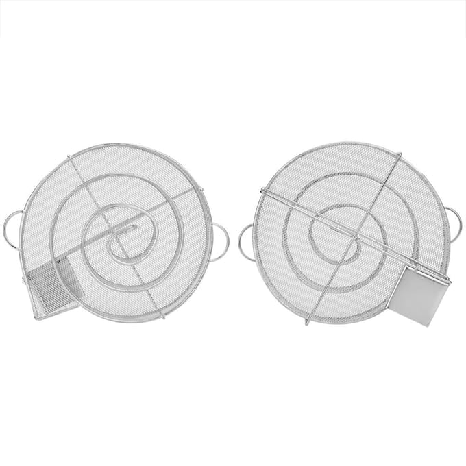 BBQ Zalm Vlees Brand Ronde RVS Koude Rook Generator white