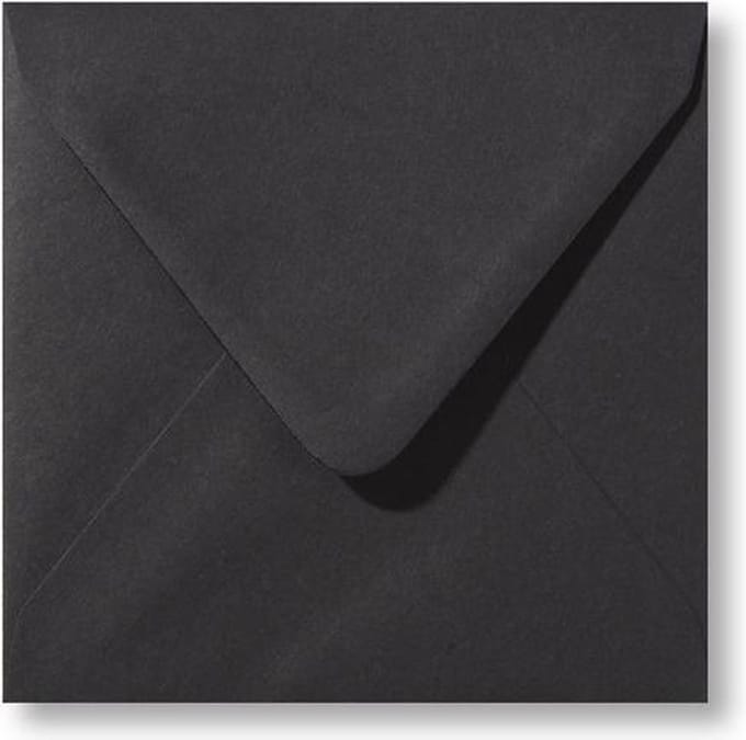 Envelop 14 x 14 cm Zwart 100 stuks