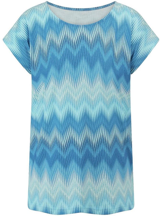 T-shirt ronde hals Van Peter Hahn blauw
