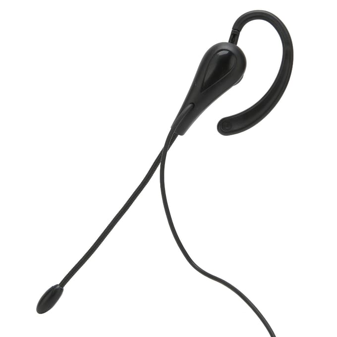 Casque d'appel centre d'appels à crochet d'oreille simple face 3,5 mm casque de service client avec microphone pour