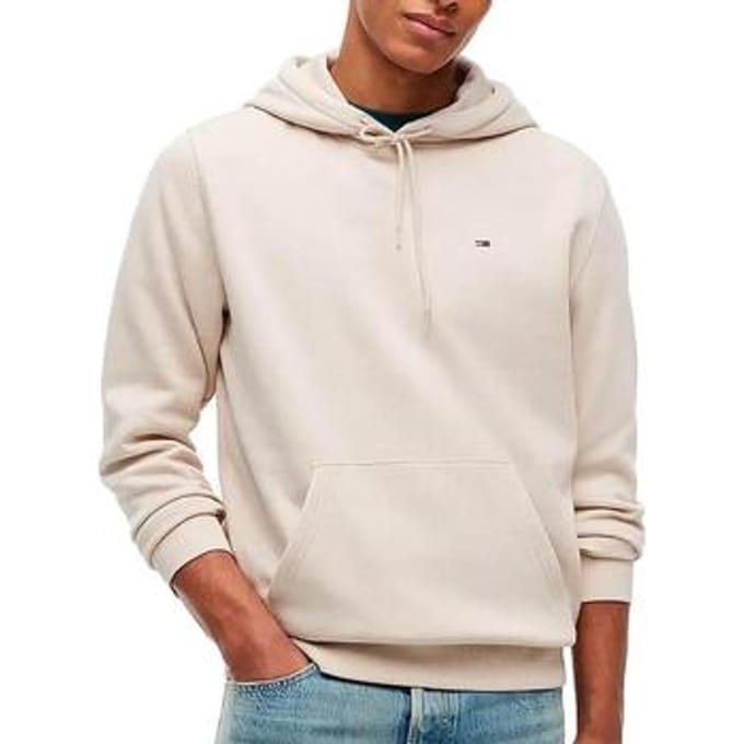 Tommy Hilfiger Regular Flag Hoodie Classic Beige Größe: S | Kaputzenpullis Outlet | Herren | Braun