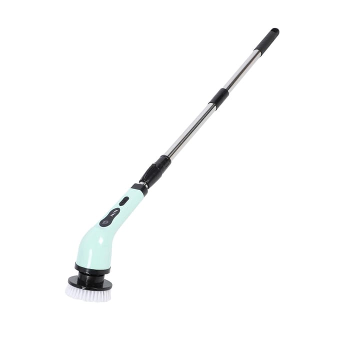 Elektrische Draaiende Schrobber Verstelbare Lengte Waterdicht 9 Vervangbare Borstelkoppen Handheld Draadloos gray