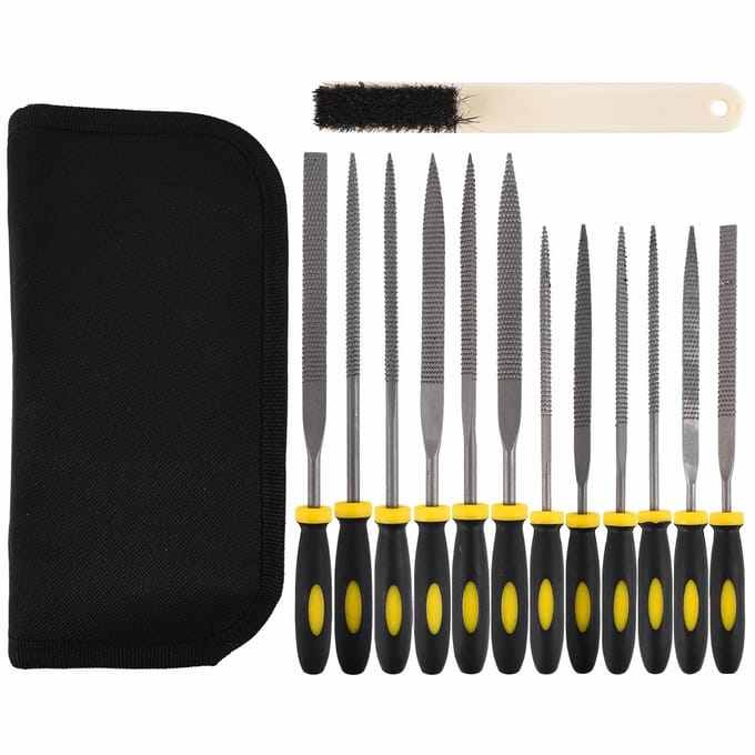 Dailygoods - Set van 12 Houtbewerkingsvijlen voor Doe-Het-Zelf Projecten