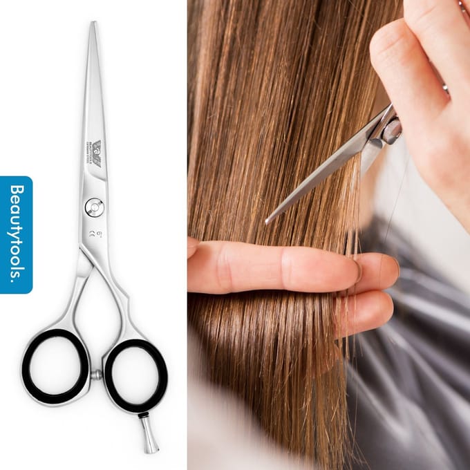Beautytools PREMIUM LINE Kappersschaar/Professionele Knipschaar Rechtshandig - Silver SliceCut (6 Inch)