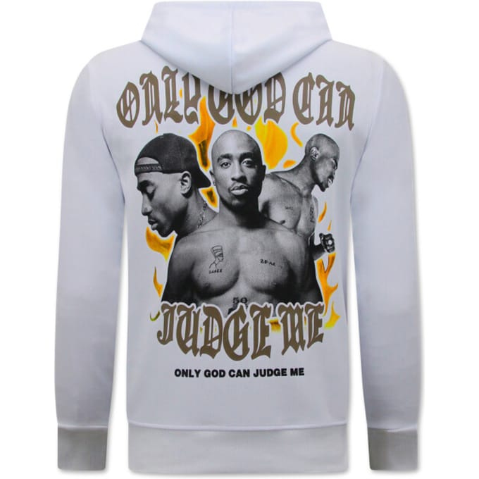 Tupac Legend Trui - 2Pac Heren Hoodie - Wit