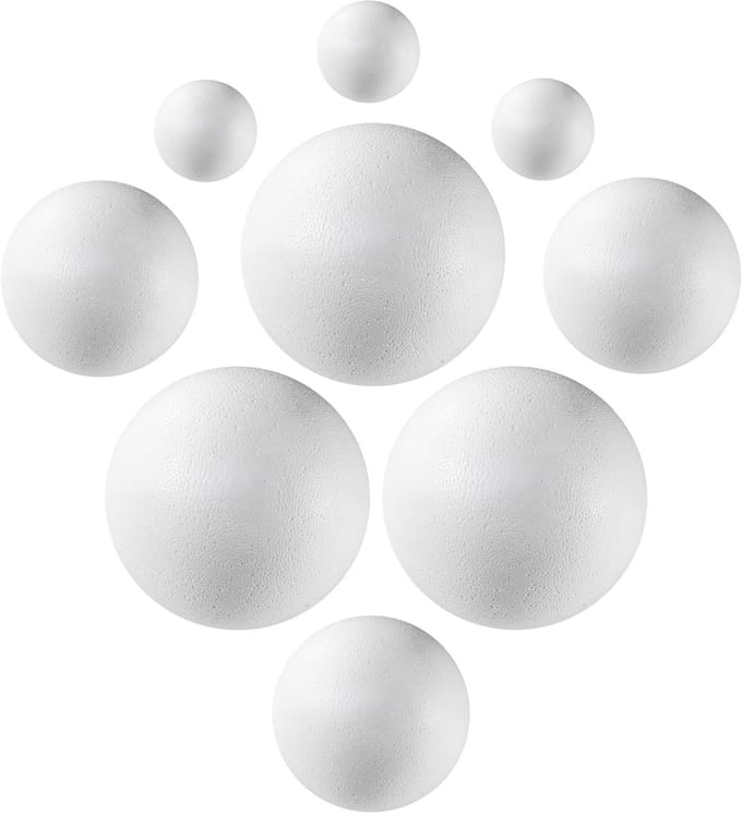 Piepschuim ballen pakket 9 stuks