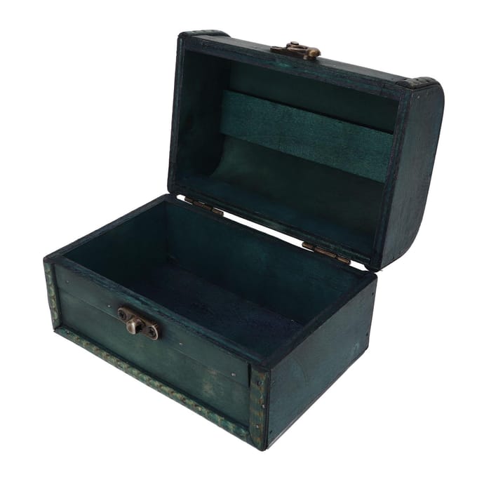 Sieradendoos Retro Stijl Groen Compact Design Composiethout Hars Draagbaar Praktisch Sieraden gray