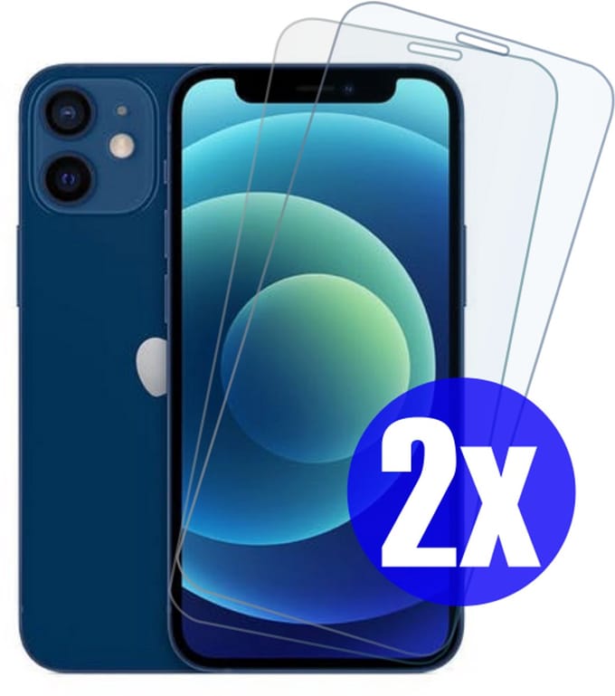 Screenprotector geschikt voor iPhone 12 Mini - Gehard Glas - Tempered Glass Armor Screen Cover - 2 Stuks
