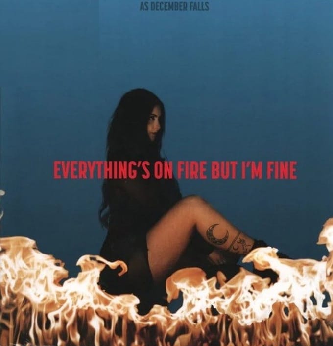 As December Falls - Everything's On Fire But I'm Fine (LP) (Coloured Vinyl)