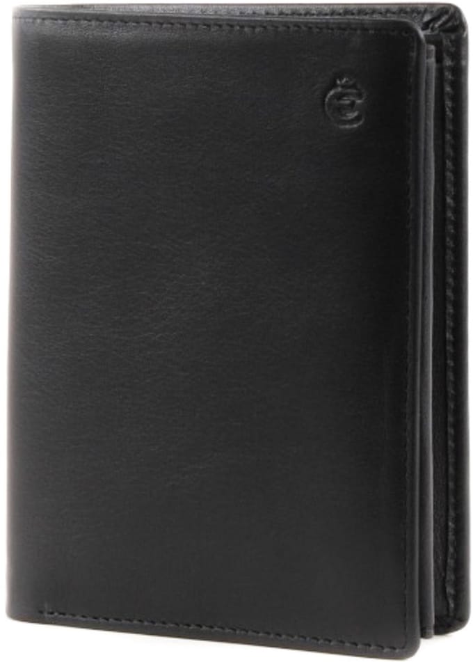 Esquire Leren Portemonnee Logo Leather Wallet Black Zwart