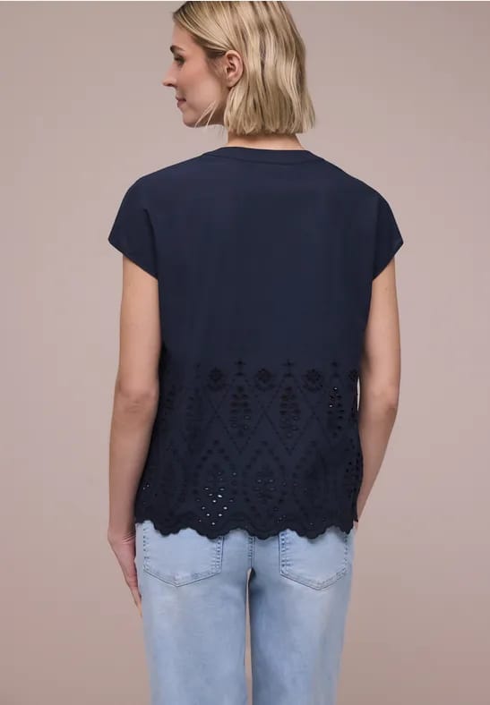 Blouse met Shiffley-patroon