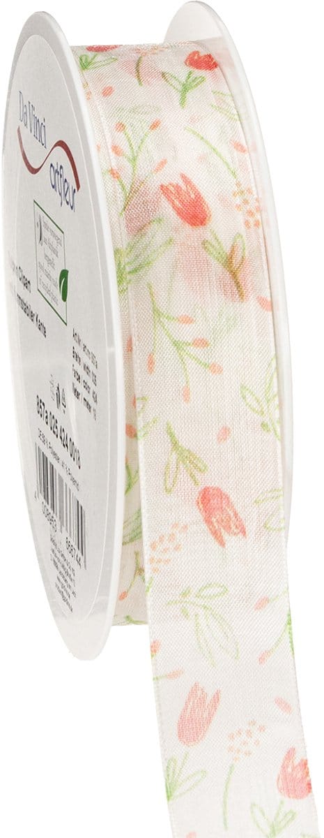 Cadeaulint met tulpenpatroon, creatief voor speciale gelegenheden en s