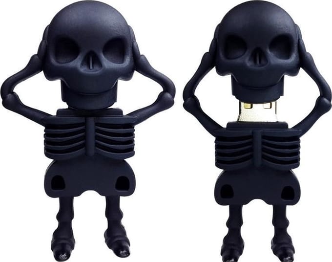 Skelet usb stick 128GB 3.0 zwart -1 jaar garantie – A graden klasse chip