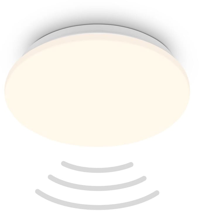 BRILONER Ugo – LED Plafondlamp – met bewegingsmelder – warm wit licht – wit – Ø27 cm