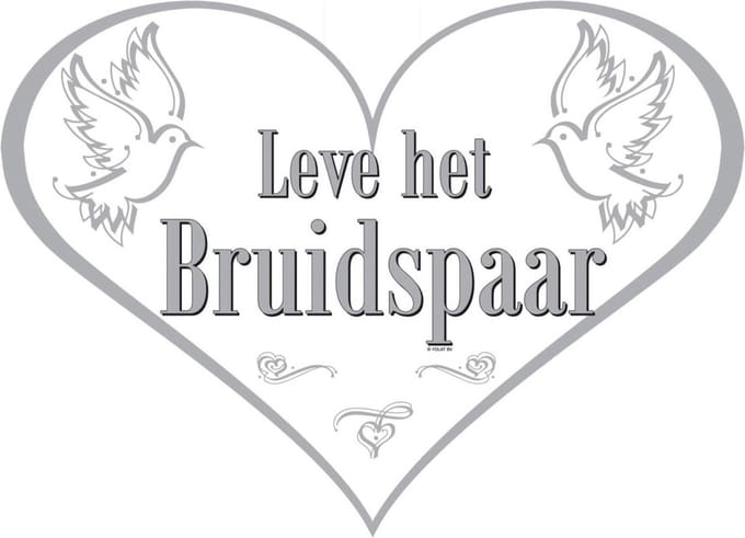 Folat - Huldeschild - Leve het bruidspaar