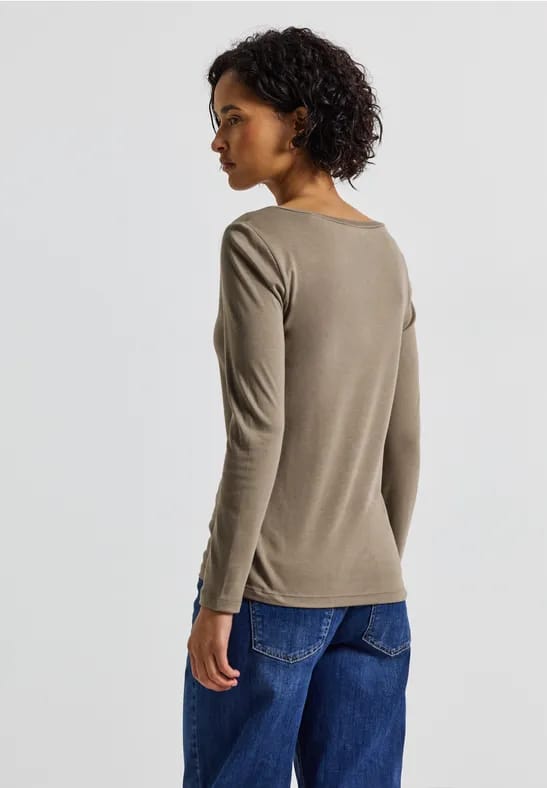 Basic shirt met lange mouwen